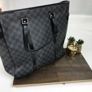 Louis Vuitton Graphite Damier Tadao Pm Tote